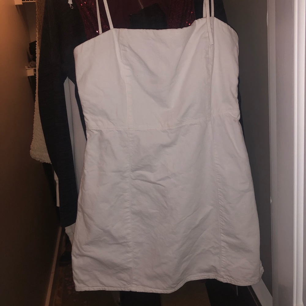 white zara dress
